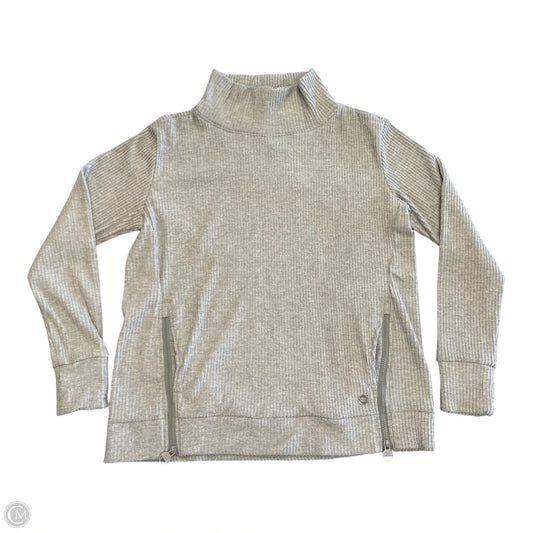 Athletic Sweatshirt Collar By Jones New York In Grey, Size: L