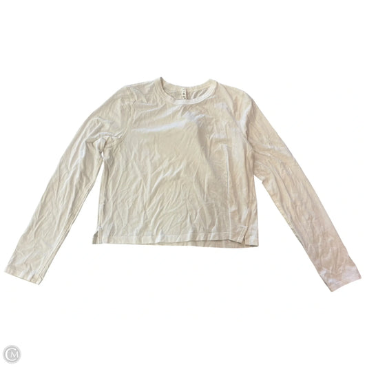 Athletic Top Long Sleeve Crewneck By Lululemon In White, Size: S