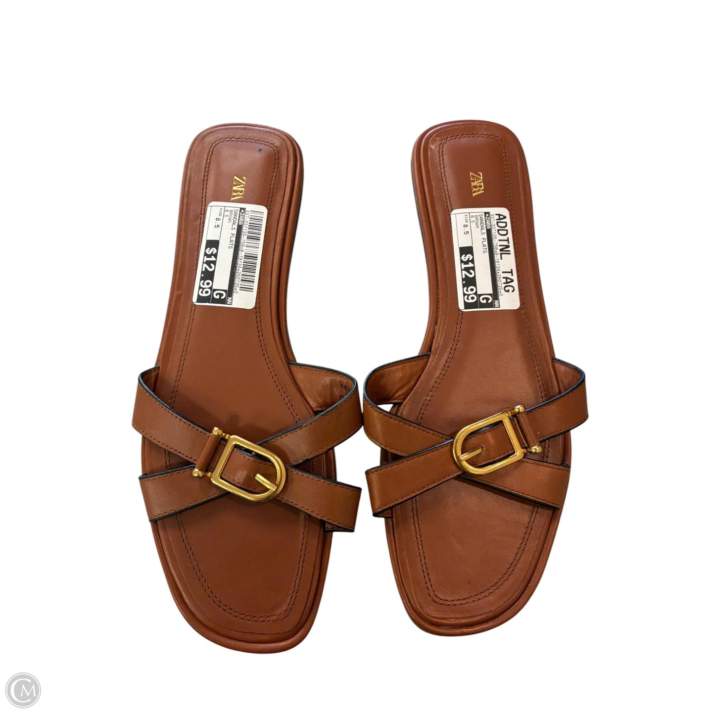 Sandals Flats By Zara In Brown, Size: 8.5