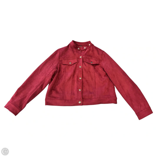 Jacket Fleece By Clothes Mentor In Red, Size: S