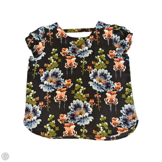 Top Short Sleeve By Loft In Floral Print, Size: Xl