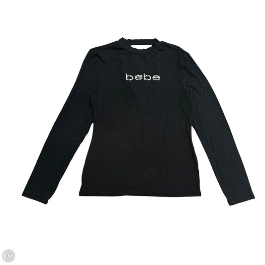 Top Long Sleeve By Bebe In Black, Size: Xl