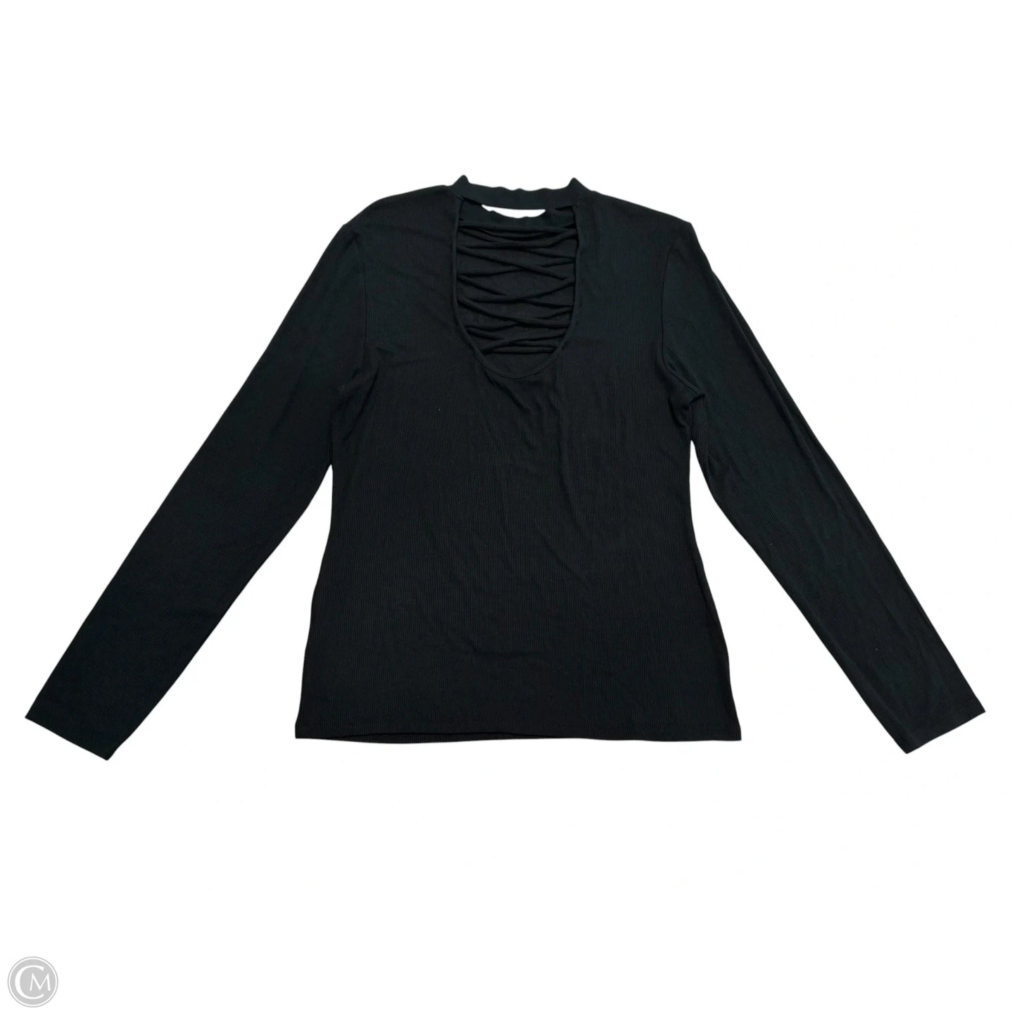 Top Long Sleeve By Bebe In Black, Size: Xl