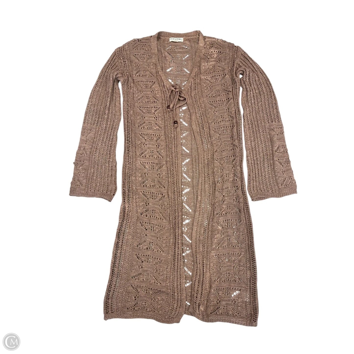 Cardigan By Clothes Mentor In Brown, Size: Xl