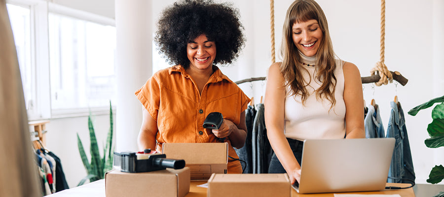 2 women working 
